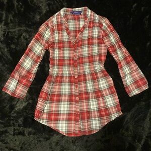 Miley Cyrus Max Azria Plaid Top